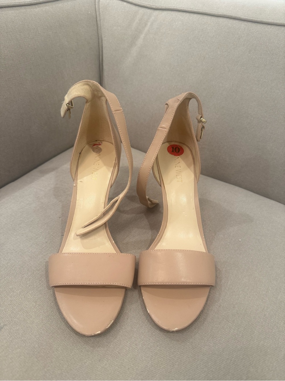 Nine West Classic Nude Women’s Ankle-Strap Heeled Sandals